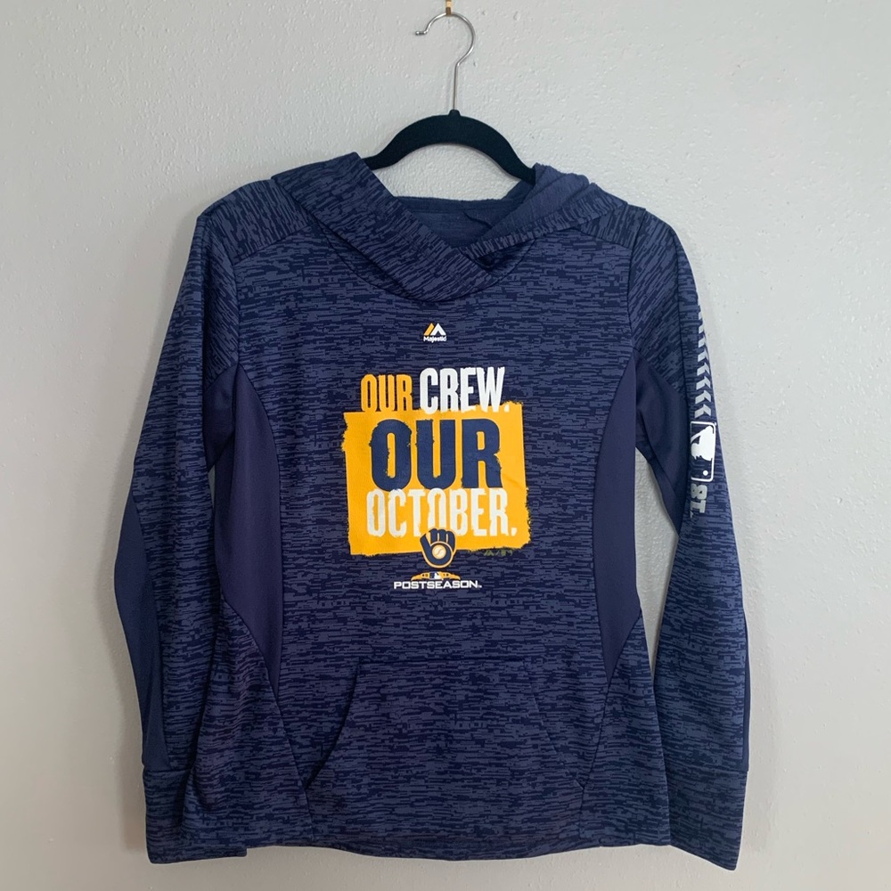 Majestic Milwaukee Brewers Women’s “Our October” Hoodie 2018
